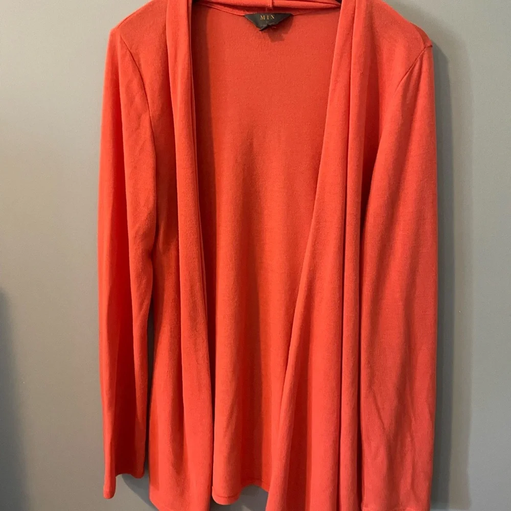 Mix by 41 Hawthorn Coral Open Front Cardigan